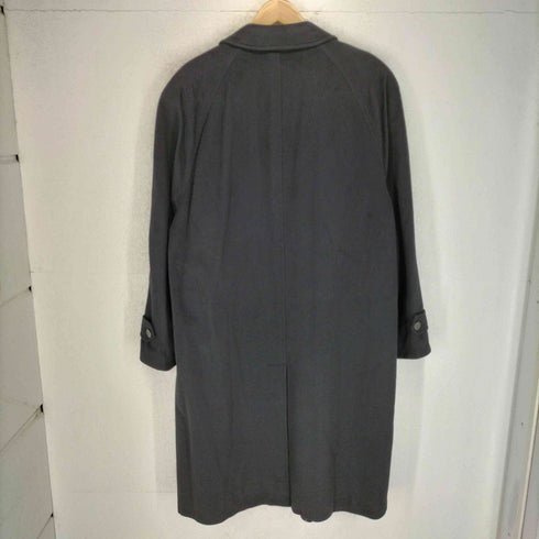 カシミヤ CASHMERE SILKY CASHMERE 比翼ステンカラーコート メンズ JPN:L