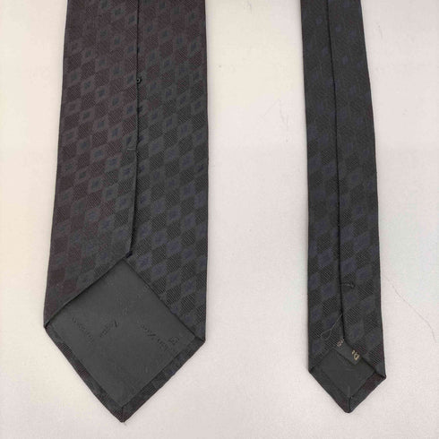 エルメネジルドゼニア Ermenegildo Zegna イタリア製 シルク100 ダイヤ柄 ネクタイ メンズ