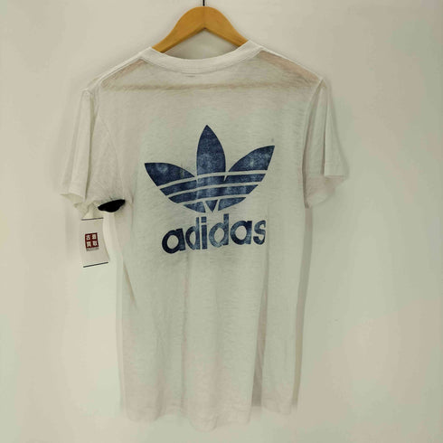 アディダス adidas 70-80s USA製 old デカ トレフォイル ロゴ Tシャツ 裾袖シングル メンズ