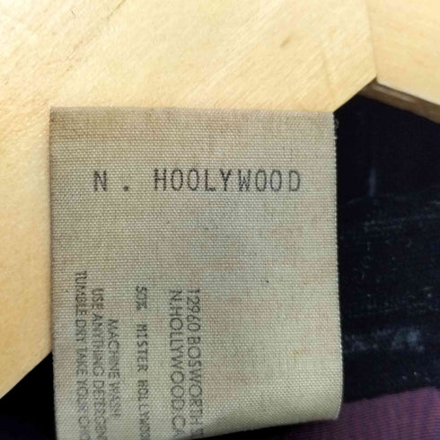 エヌハリウッド N.HOOLYWOOD ベロア 比翼 ロングコート archive メンズ