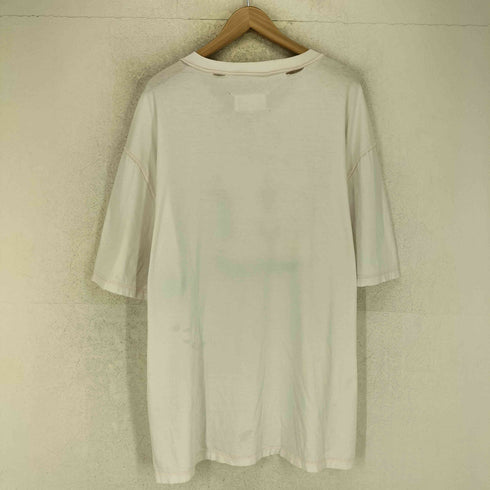 メゾンマルジェラ Maison Margiela 19SS ダメージ加工 ロゴプリント 半袖 Tシャツ メンズ 44