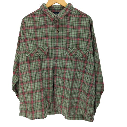 パタゴニア patagonia 1997年 ポルトガル製 Heavy Flannel Shirt ヘビー フランネル チェック シャツ メンズ import:XL