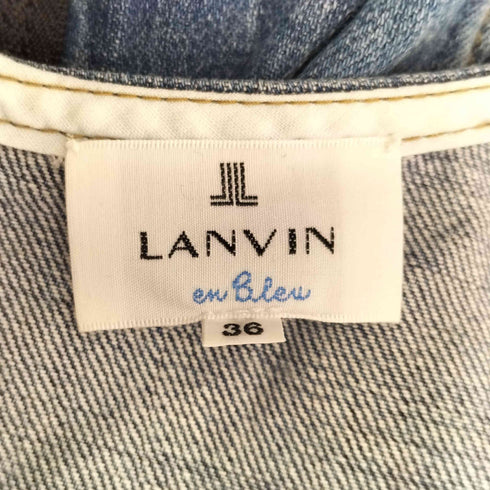 ランバンオンブルー LANVIN en Bleu デザイン デニムノースリーブワンピース レディース FR:36