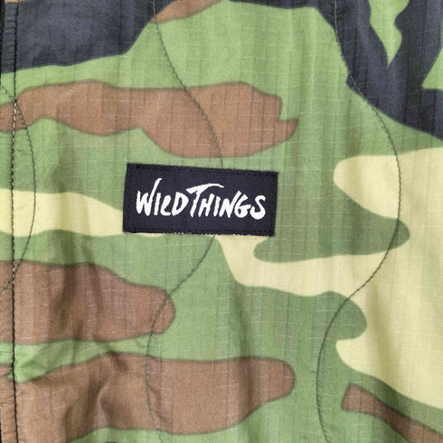 ワイルドシングス WILD THINGS USA製 プリマロフト カモフラ柄 リバーシブル キルティングジャケット メンズ JPN:XL