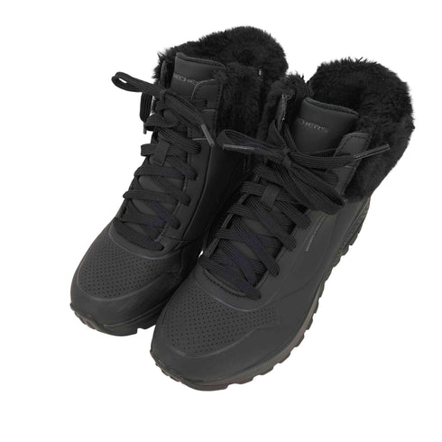 スケッチャーズ SKECHERS UNO RUGGED FALL AIR フェイクファー ハイカットスニーカー レディース EUR:37