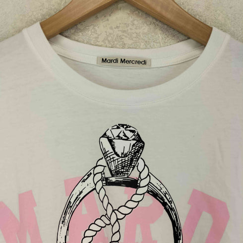 マルディメクルディ Mardi Mercredi RING WITH ROCK 半袖 クルーネック Tシャツ レディース
