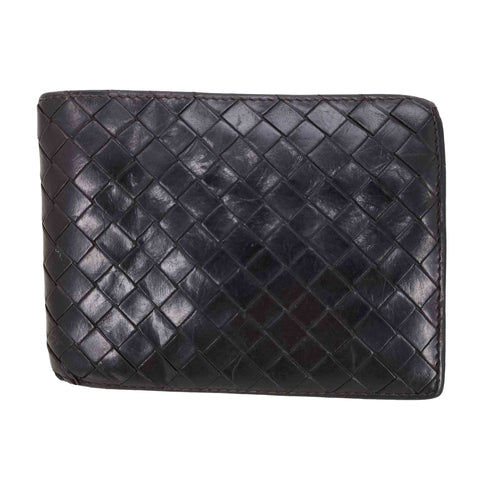 ボッテガヴェネタ BOTTEGA VENETA イタリア製 イントレチャート レザー 二つ折り 財布 メンズ