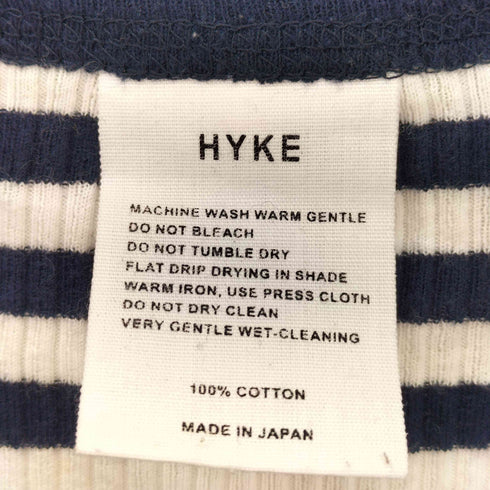 ハイク HYKE ボーダー リブ 半袖カットソー レディース