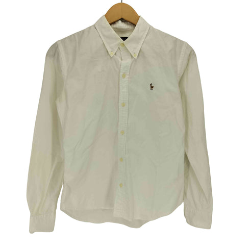 ラルフローレンスポーツ RALPH LAUREN SPORT SLIM FIT ポニー刺繍 L/S ボタンダウン シャツ レディース JPN:9号