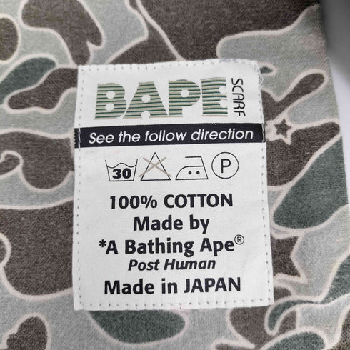 ベイプ BAPE カモフラ柄 マフラー メンズ