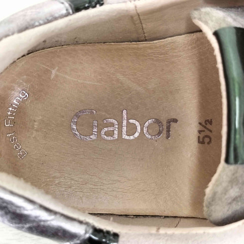 ガボール Gabor 異素材 スウェード メタリック スニーカー レディース 501/2