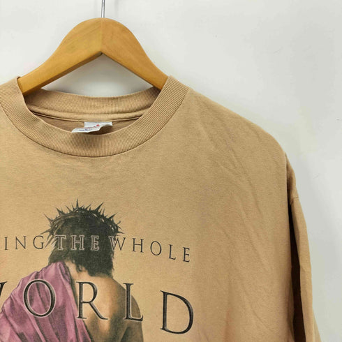 H.L.MILLER ボディ 90S USA製 袖シングルステッチ SOLID LIGHT JESUS イエス・キリスト メッセージ Tシャツ メンズ import:XL