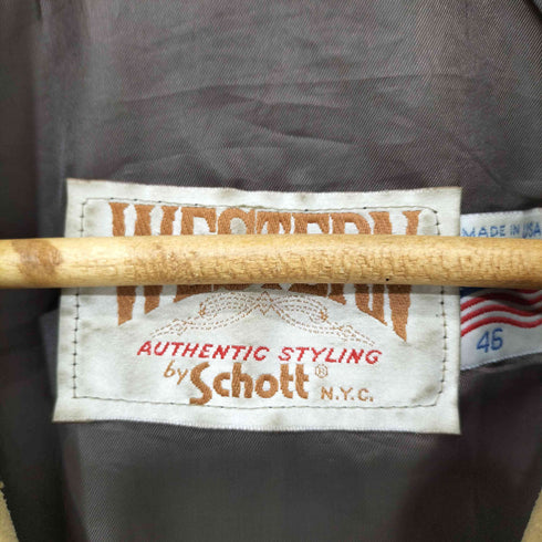 ショット Schott USA製 ウエスタン レザー ジャケット メンズ JPN:46