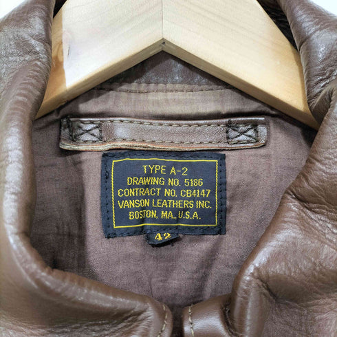 バンソン VANSON Type A-2 Leather Flight Jacket A-2 フライトジャケット メンズ US:42