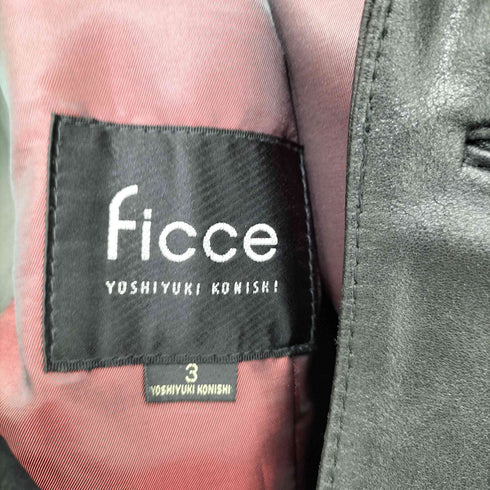 フィッチェ ficce カウレザー チェスター コート メンズ JPN:L