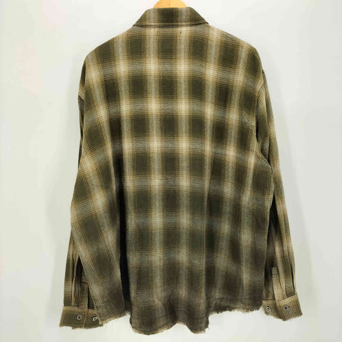 AIVER スプレー加工 オンブレチェック シャツ メンズ JPN:M