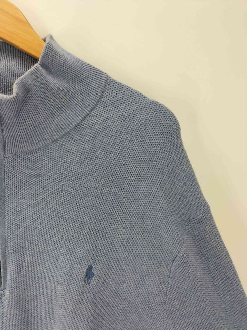 ポロラルフローレン POLO RALPH LAUREN 現行タグ ポニー 刺繍 ハーフジップ ピマ コットン ニット メンズ import:XXL