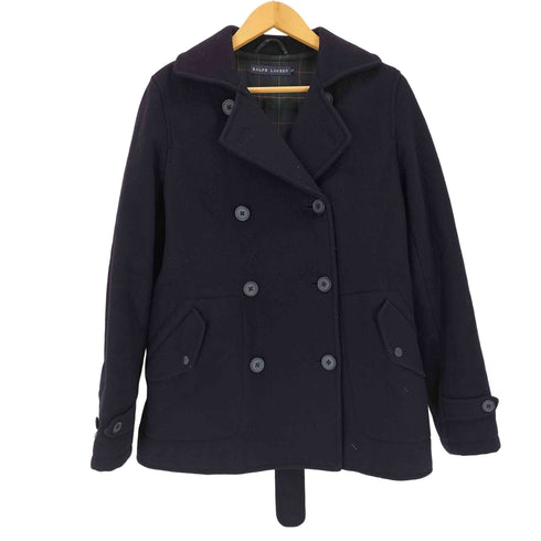 ラルフローレン RALPH LAUREN 裏地チェック ダブルブレスト ピーコート レディース 11