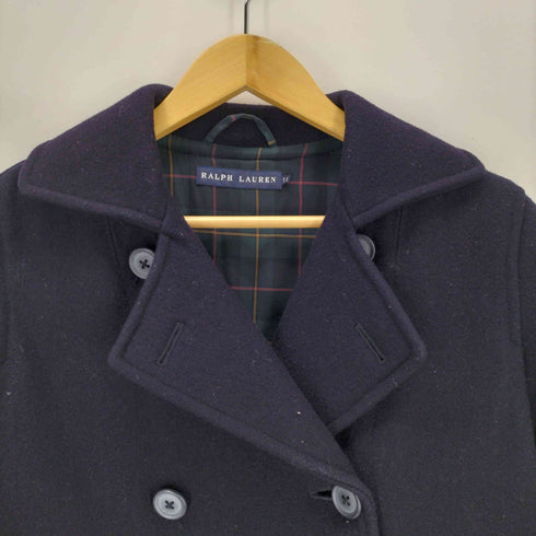 ラルフローレン RALPH LAUREN 裏地チェック ダブルブレスト ピーコート レディース 11
