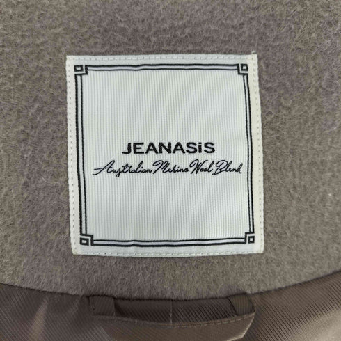 ジーナシス JEANASIS ノーカラー ハーフコート レディース F