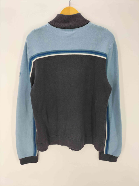 Mossimo スイッチング ライン フルジップ ドライバーズ ニット ジャケット メンズ import:L
