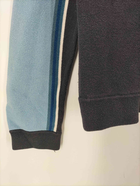 Mossimo スイッチング ライン フルジップ ドライバーズ ニット ジャケット メンズ import:L