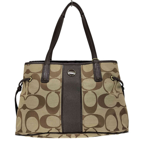 コーチ COACH シグネチャー ストライプ キャリーオール トートバッグ レディース