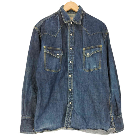 ザフラットヘッド the flat head デニム ウエスタンシャツ メンズ