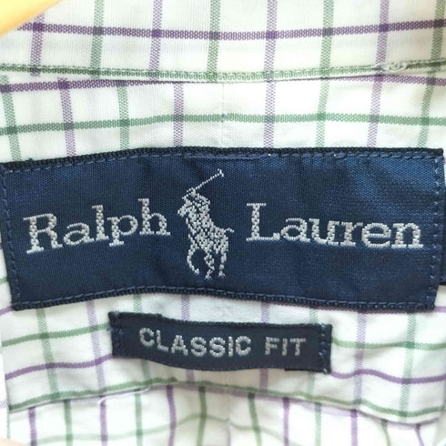 ラルフローレン RALPH LAUREN CLASSIC FIT ポニー刺繍 チェック 長袖ボタンダウン シャツ メンズ import:S
