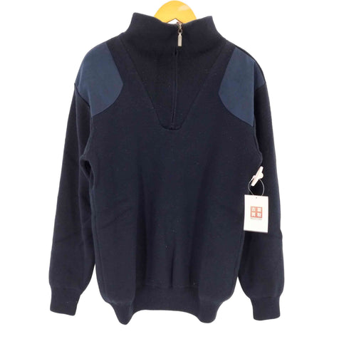 バブアー Barbour スコットランド製 STORM ZIP NECK ウール ハーフジップ ニット コマンドセーター メンズ M