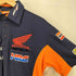 REPSOL HONDA レプソル 企業ロゴ 刺繍 半袖 ポロシャツ メンズ M