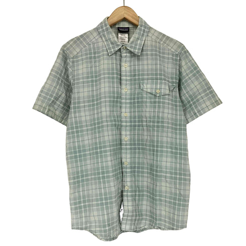 パタゴニア patagonia ORGANIC COTTON チェック 半袖 シャツ メンズ S