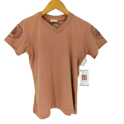 オゾンコミュニティ OZONE COMMYUNITY UP FRON THE SKIES Vネック ミニ Tシャツ レディース