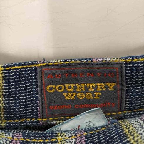 オゾンコミュニティ OZONE COMMYUNITY COUNTRY WEAR マルチボーダー スーパーロング フレアスカート レディース