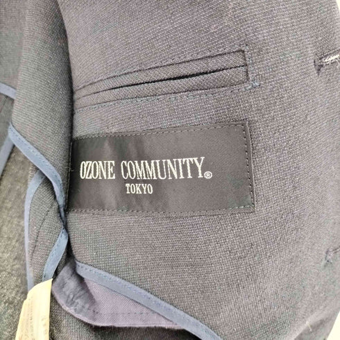 オゾンコミュニティ OZONE COMMYUNITY ポリウール ビッグラペル 3B テーラードジャケット レディース