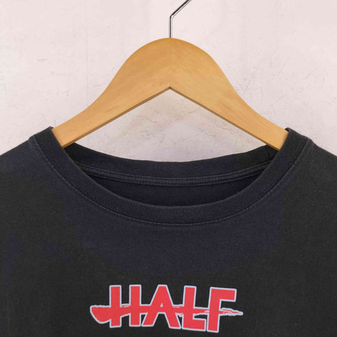 2018 クルーネック HALF プリント 長袖 Tシャツ メンズ L
