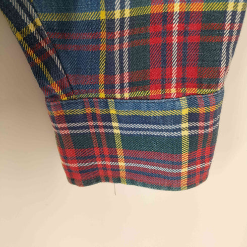 ジェーシーペニー JC Penney 70s 香港製 チェック柄 フランネルシャツ メンズ XL