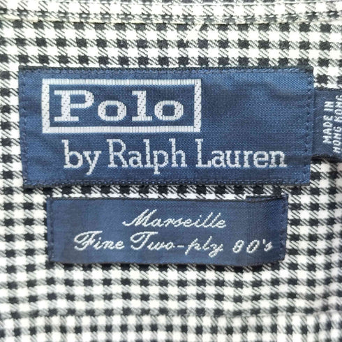 ポロバイラルフローレン Polo by RALPH LAUREN 90S MARSEILLE ポニー無し ギンガムチェック 長袖シャツ メンズ import:XL