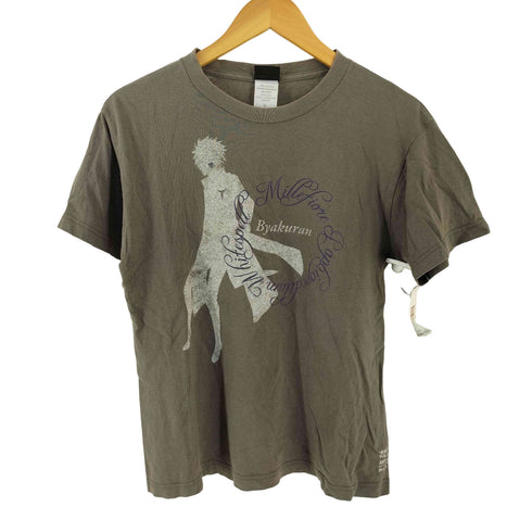 アニメプリント クルーネック 半袖 Tシャツ メンズ S