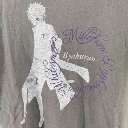 アニメプリント クルーネック 半袖 Tシャツ メンズ S