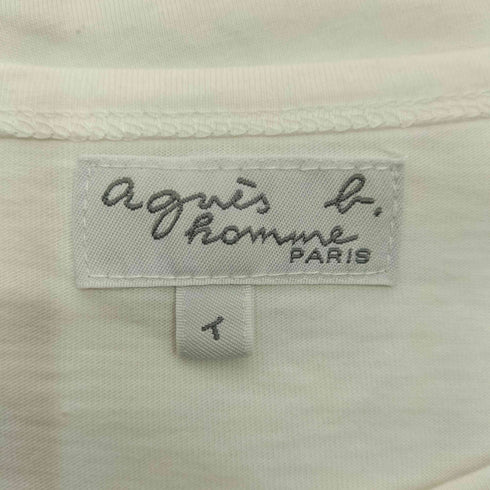 アニエスベーオム Agnes b.homme サンライズ期 白タグ クルーネック ロゴ プリント S/S Tシャツ メンズ JPN:1