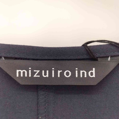 ミズイロインド mizuiro ind ウール混 クルーネック 長袖ワンピース レディース