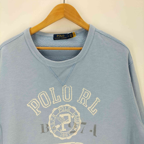 ポロラルフローレン POLO RALPH LAUREN ロゴ プリント クルーネック スウェット メンズ L