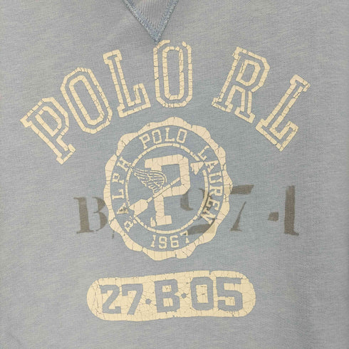 ポロラルフローレン POLO RALPH LAUREN ロゴ プリント クルーネック スウェット メンズ L