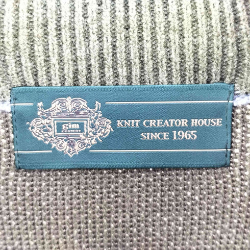 ジム gim KNIT CREATOR HOUSE SINCE 1965 パイル地 ダブルジップ ニット ジャケット メンズ M