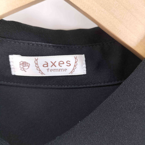 アクシーズファム axes femme ステラートプリントシャツワンピース レディース FREE