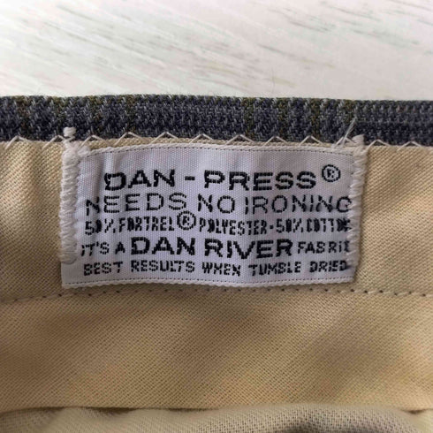 50-60S DAN-PRESS DAN RIVER FABRIC GRIPPER ZIPPER 両爪 カムロック チェック スラックス メンズ