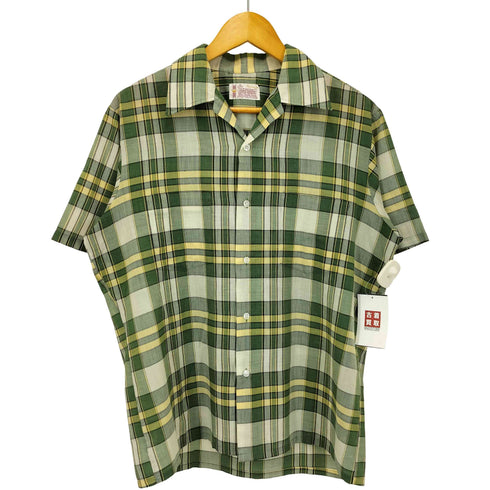 ペニーズタウンクラフト PENNEYS TOWNCRAFT 60-70S オープンカラー 両ポケット 半袖 シャツ メンズ M 15-15 1/2