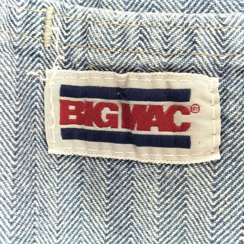 ビッグマック BIG MAC 80s ヘリンボーン デニムつなぎ メンズ 38R