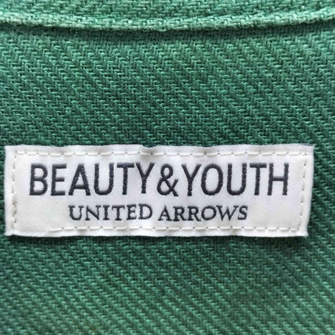 ビューティーアンドユースユナイテッドアローズ BEAUTY & YOUTH UNITED ARROWS BY ヘビー リネン ラミー キャンプカラー ビッグシルエットシャツ メンズ L